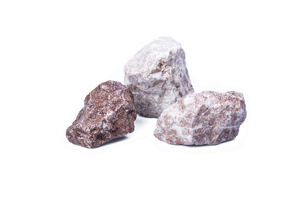 Marmor Rot Bruchsteine 40-80mm 500kg A €0,39/KG Qualität Gabionensteine 
